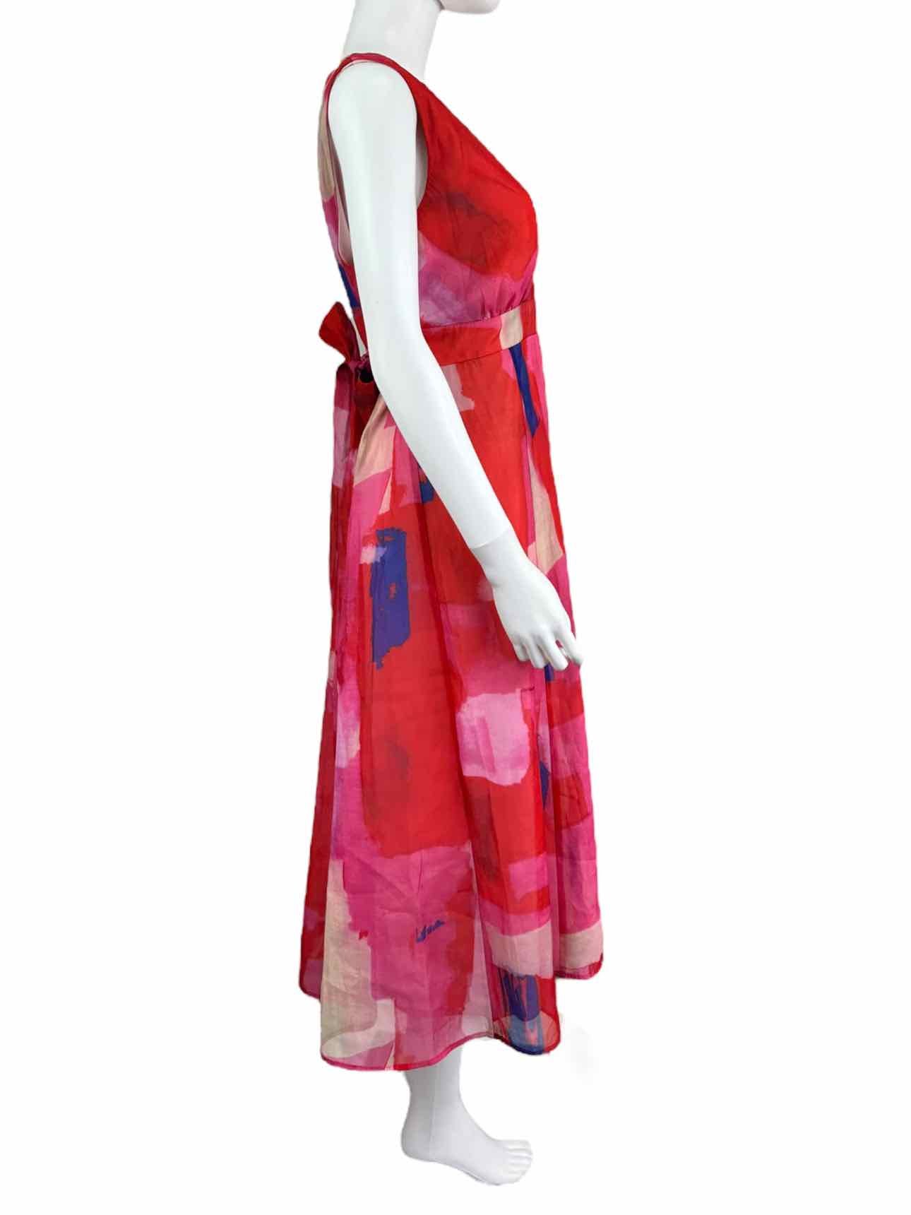 Eva Franco Pink Watercolor Dress Size LP