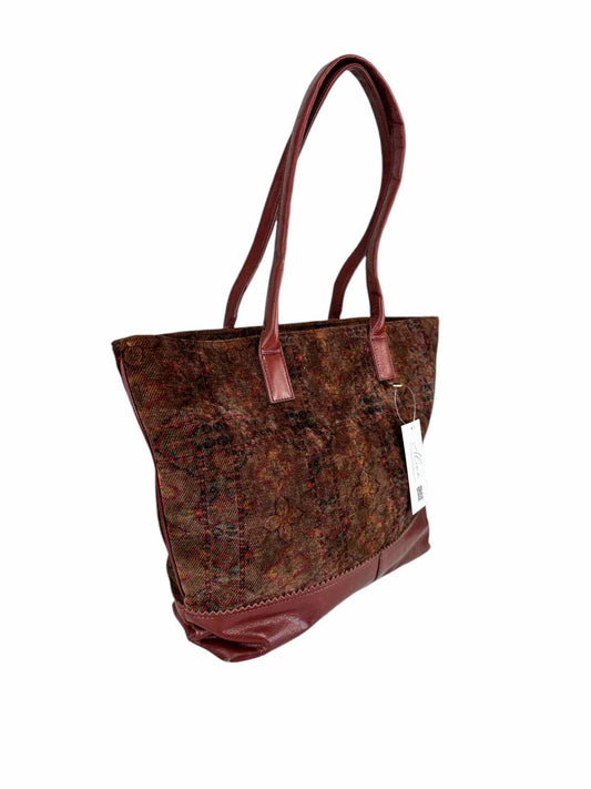 Hobo Brown Paisley Tapestry Shopper Tote Bag