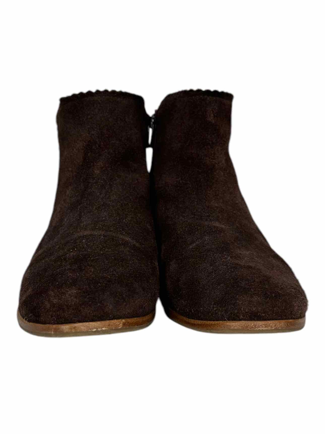 Jack Rogers Chocolate Brown Suede Bailee Booties Size 9