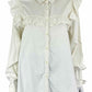 Free People Cream Denim Button-Down Size L