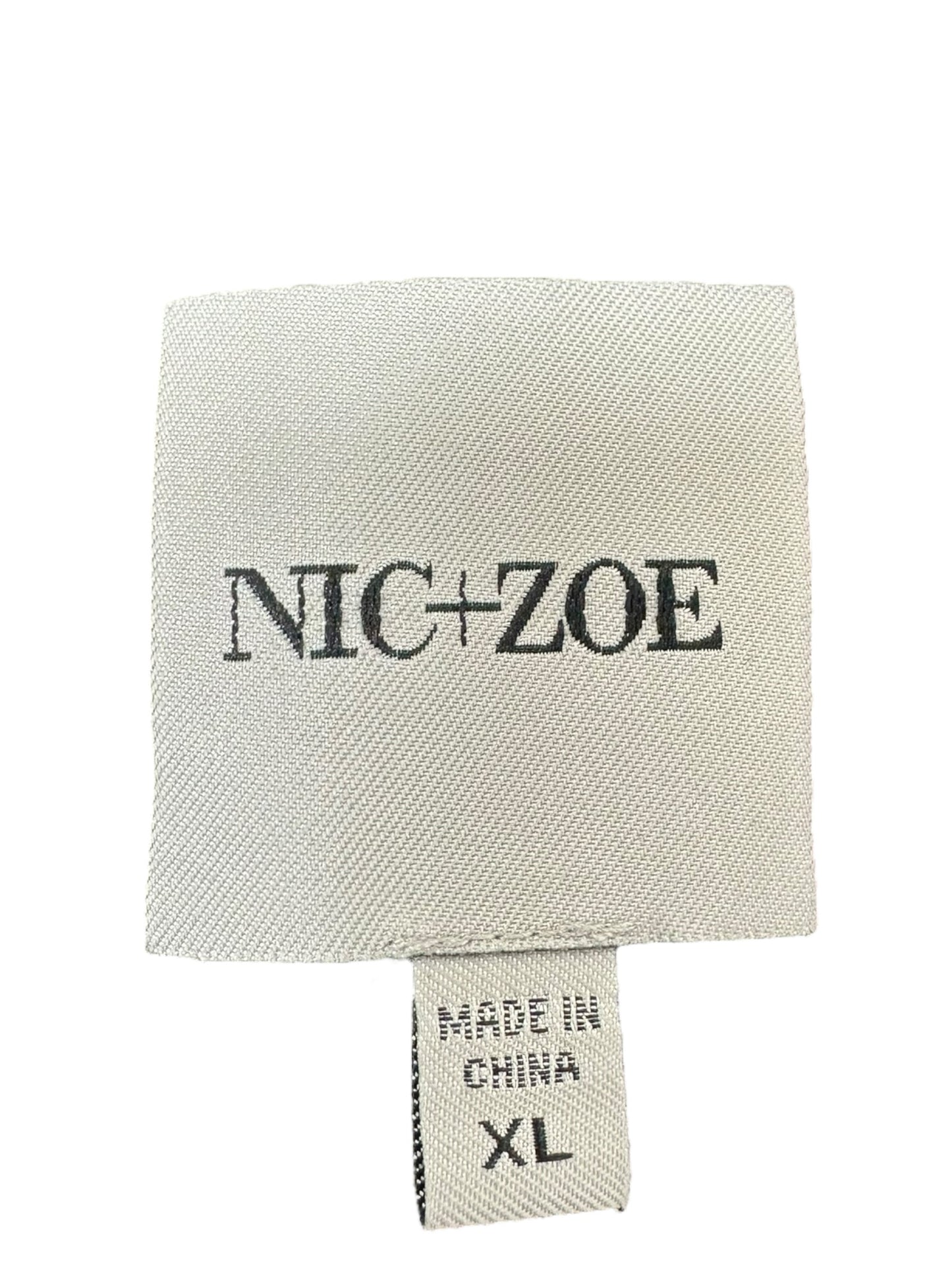 NIC & ZOE Black Knit Button-down Shirt Size XL