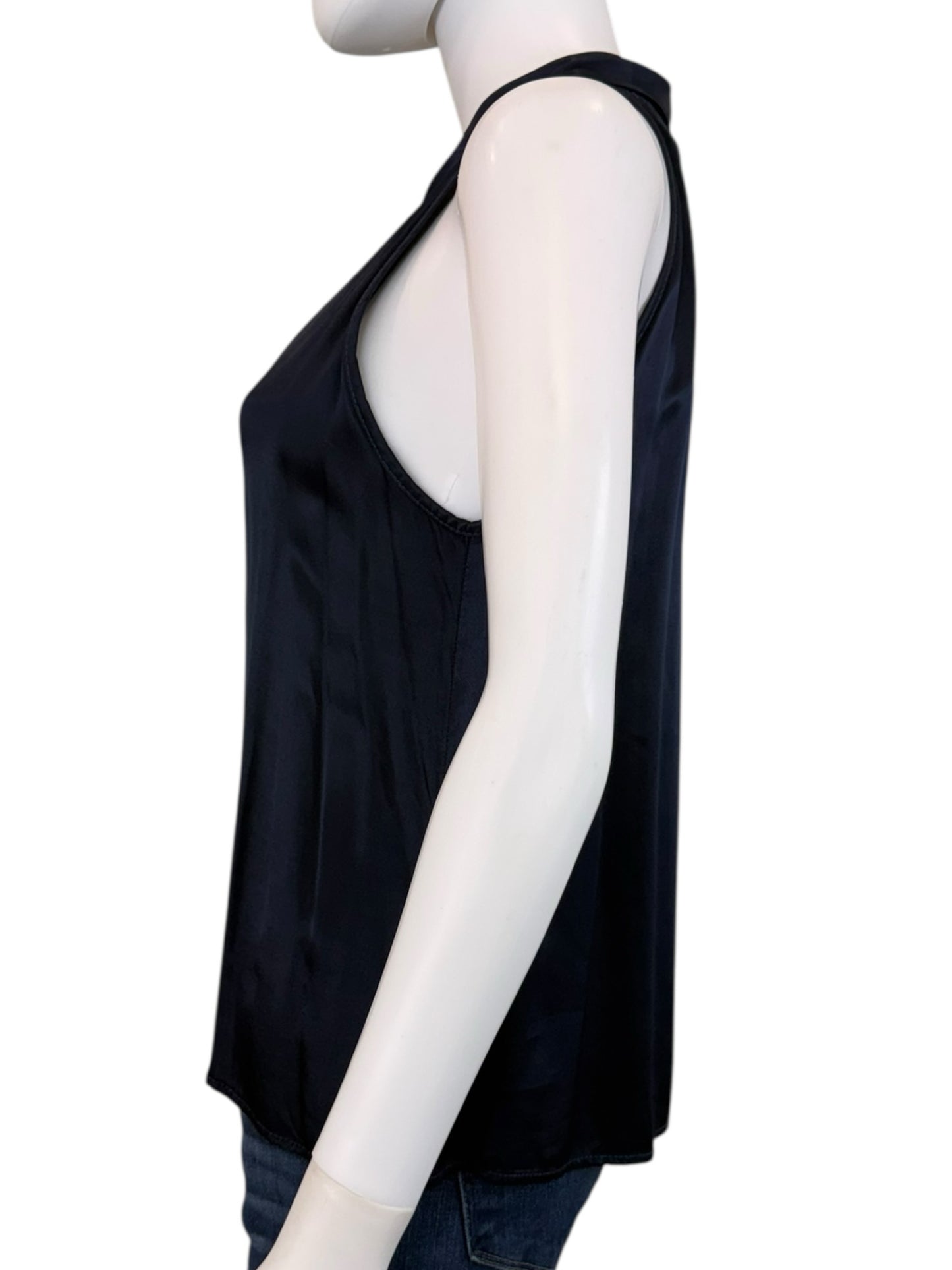 STARKx NWT Blue Satin Riley Blouse Size S