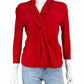 Joseph Ribkoff Red Twist Blouse Size 8