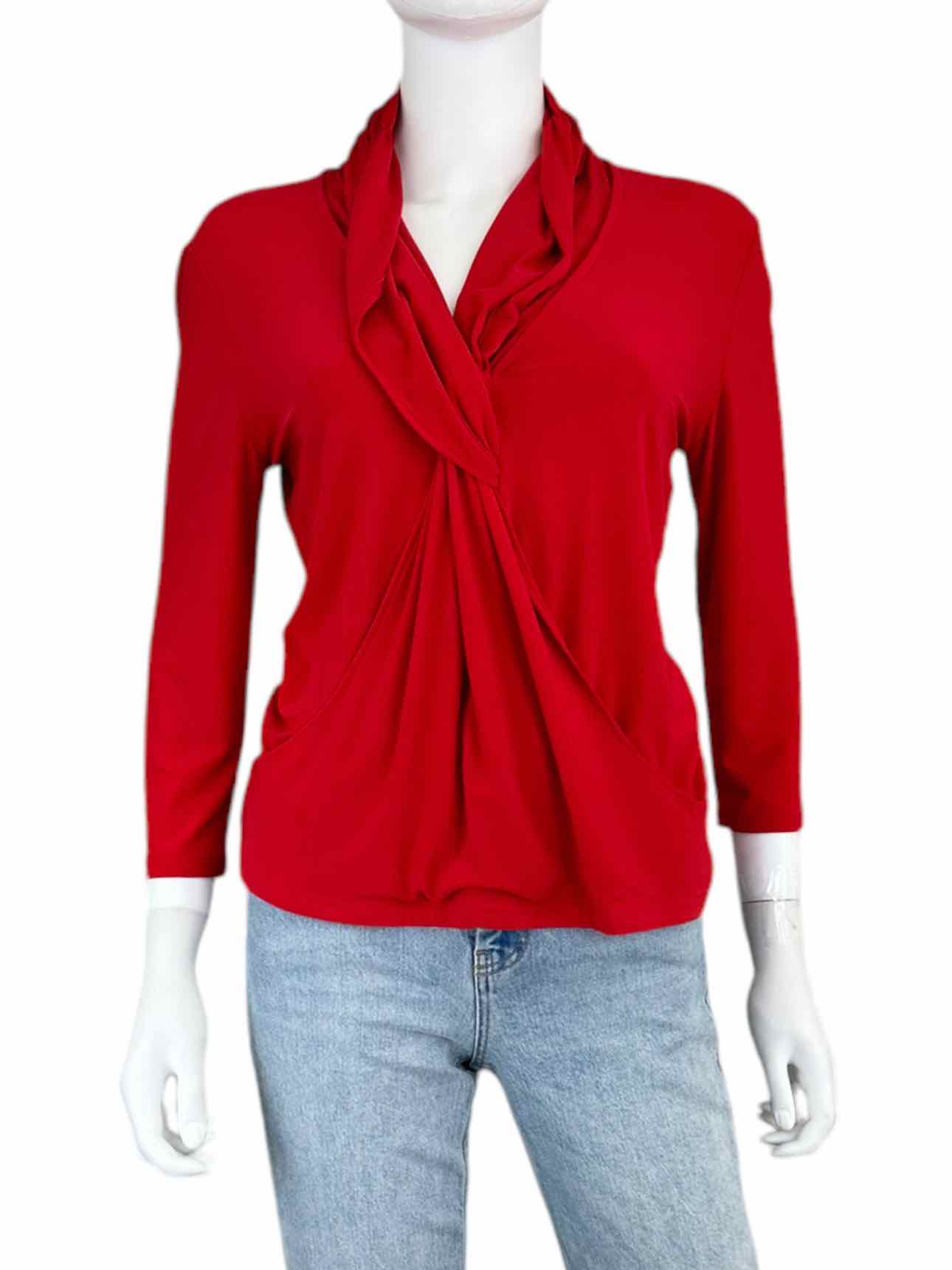 Joseph Ribkoff Red Twist Blouse Size 8