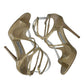JIMMY CHOO Nude Patent Leather Azia 110MM Gladiator Sandals Size 40