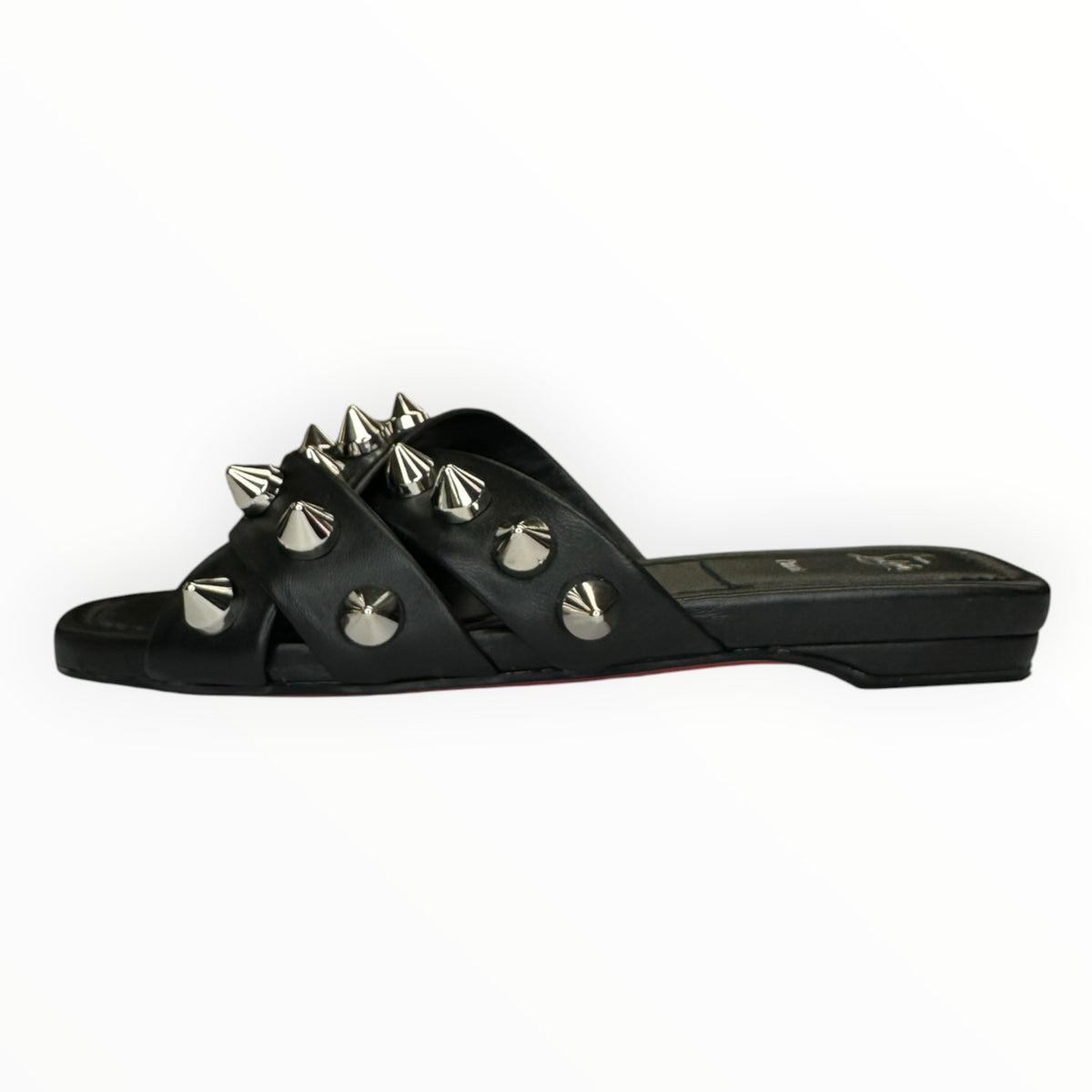 Christian Louboutin Black Miss Spika Club Slide Size 37.5