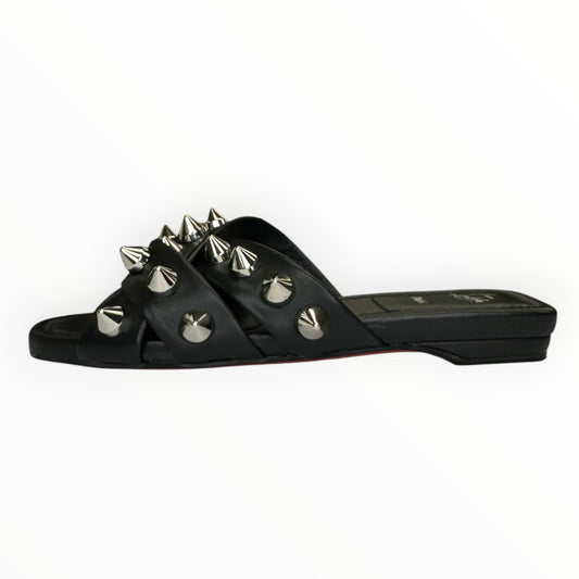 Christian Louboutin Black Miss Spika Club Slide Size 37.5