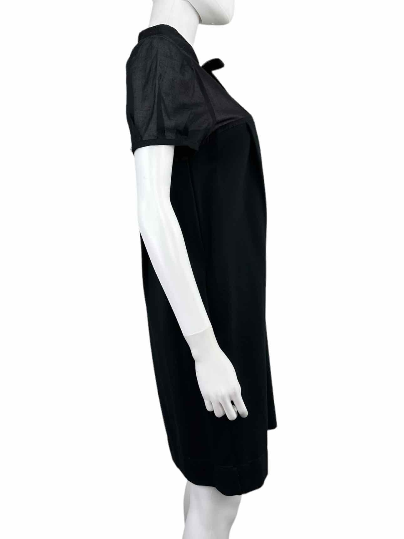 Theory Black Puff Sleeve Mini Dress Size M
