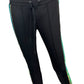 PAM&GELA Black Sequin Trim Track Pants Size S