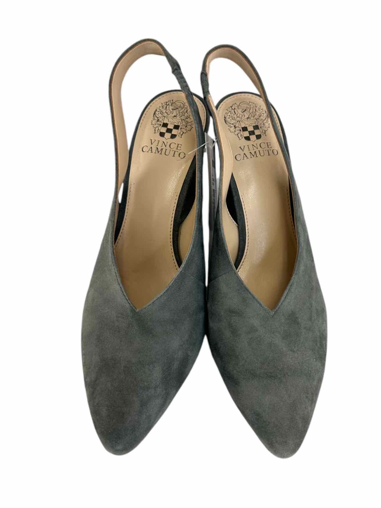 VINCE CAMUTO Gray Suede Tashinta Slingback Heels Size 8