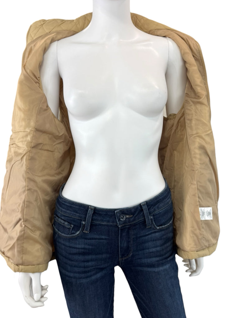 LANDS' END Tan Quilted Puffer Vest Size L