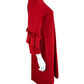 KATHERINE BARCLAY Red Knit Mini Dress Size M