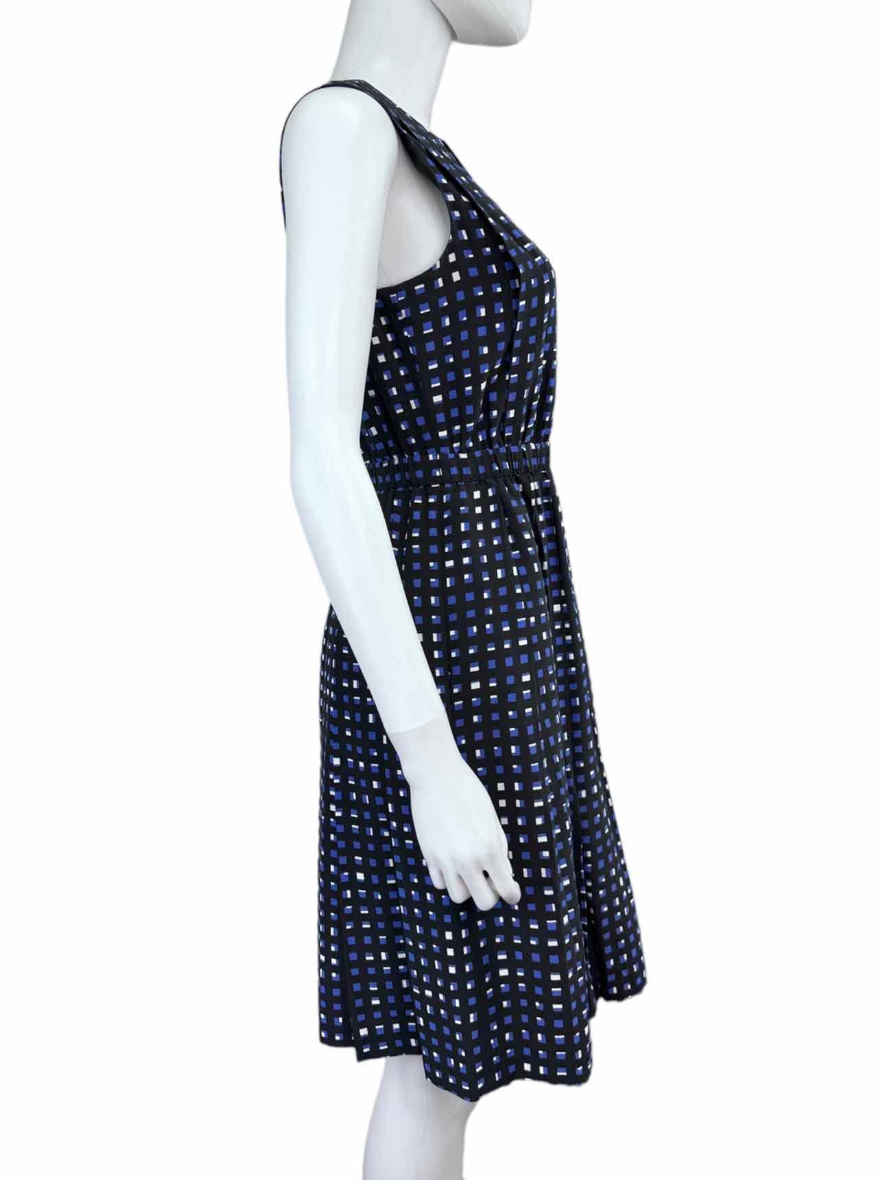 Kate Spade Blue Silk Print Dress Size 2