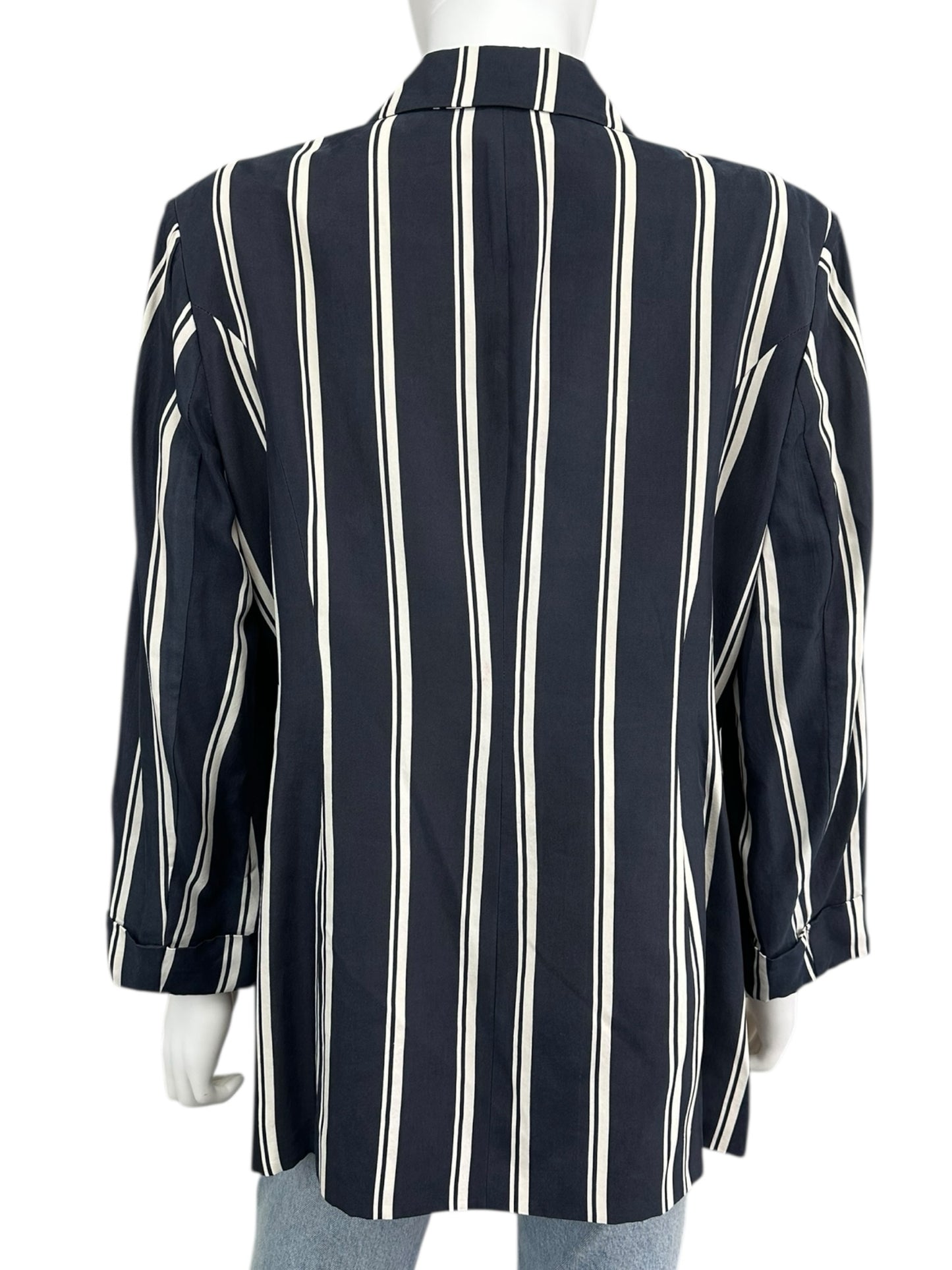 Iris Setlakwe Navy Striped Blazer Size 12