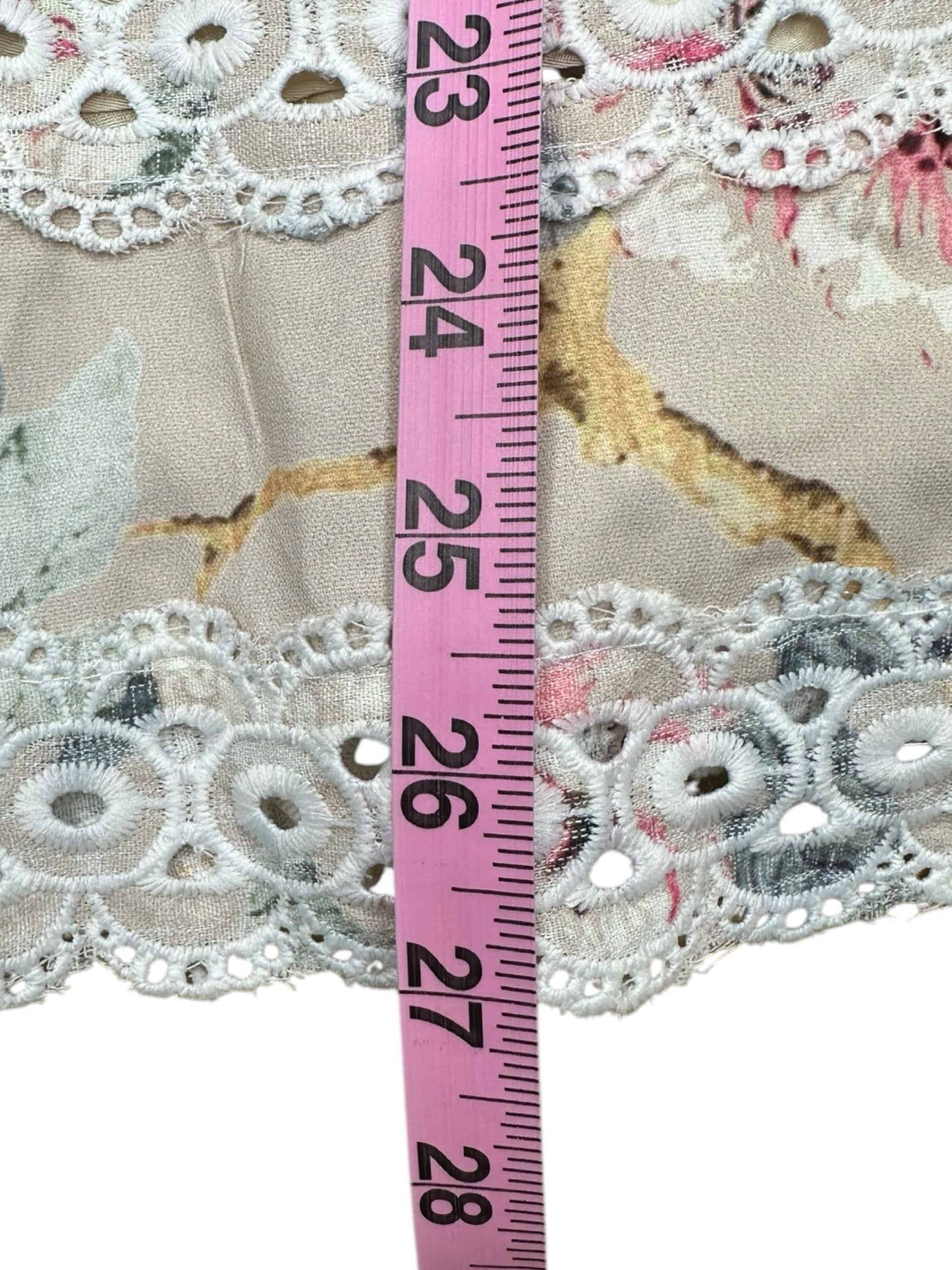 Avantalook Cream Floral Lace Mini Dress Size XS