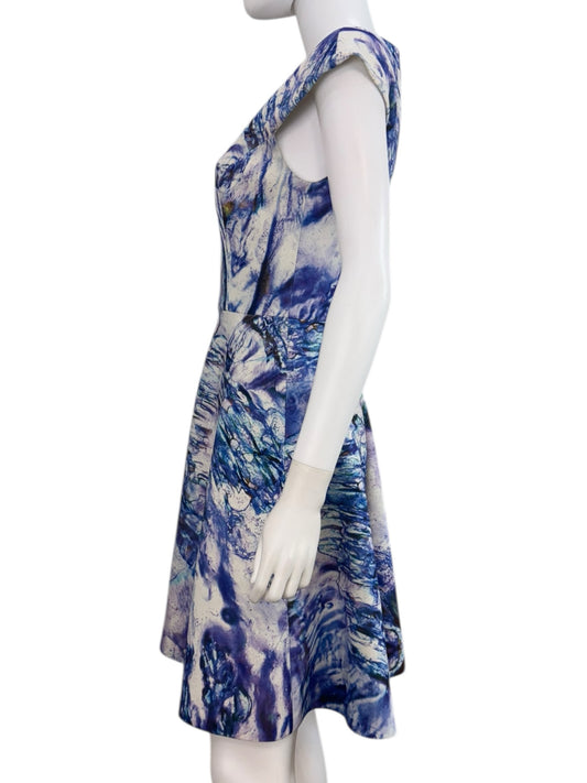 Gabriella Cadena Purple Marbled Over Cocktail Dress Size 4