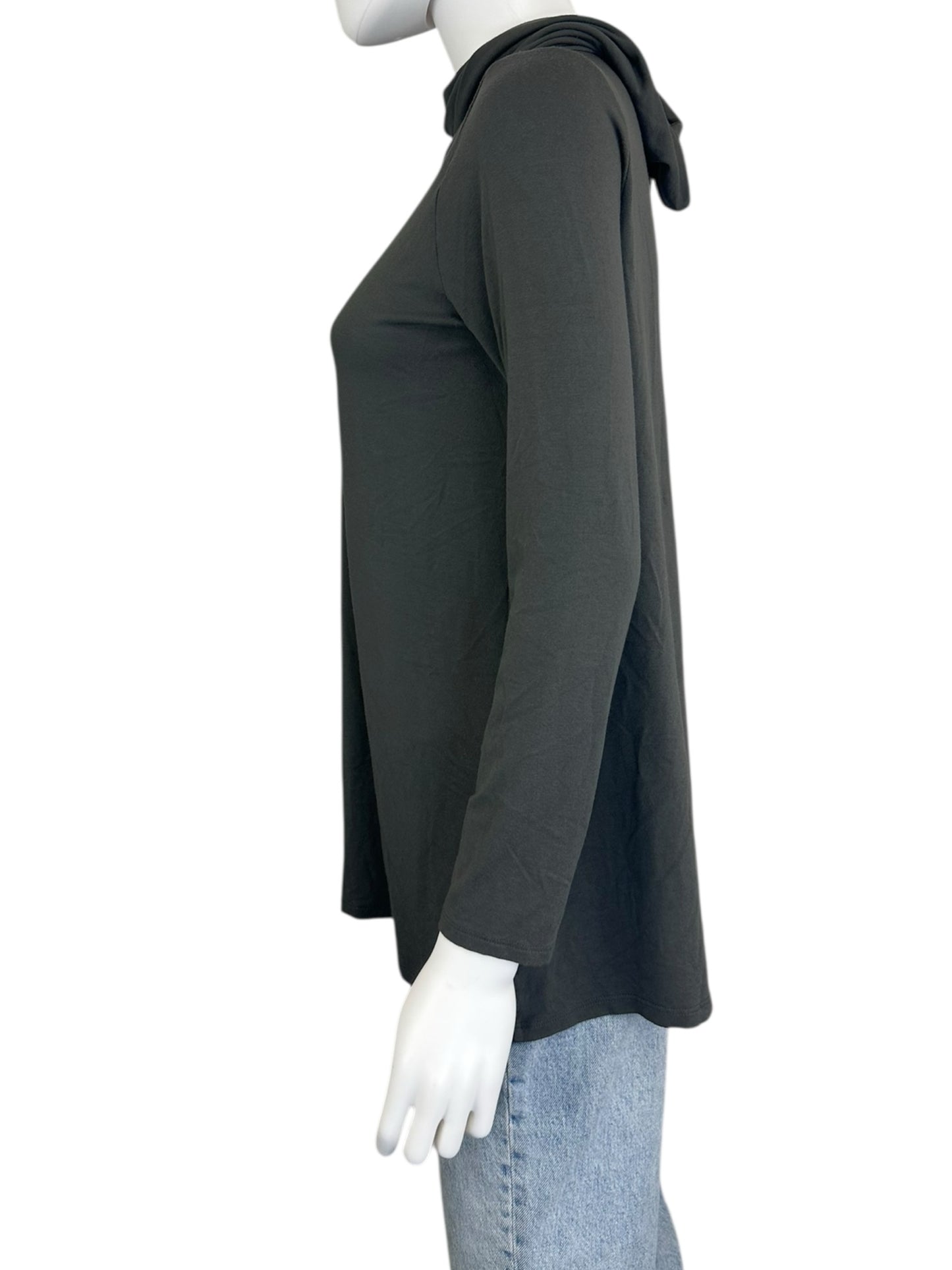 EILEEN FISHER Gray Knit Hoodie Size M