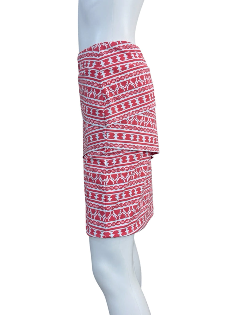 J.Mclaughlin Pink Ribbon Stripe Nicola Skirt Size XS