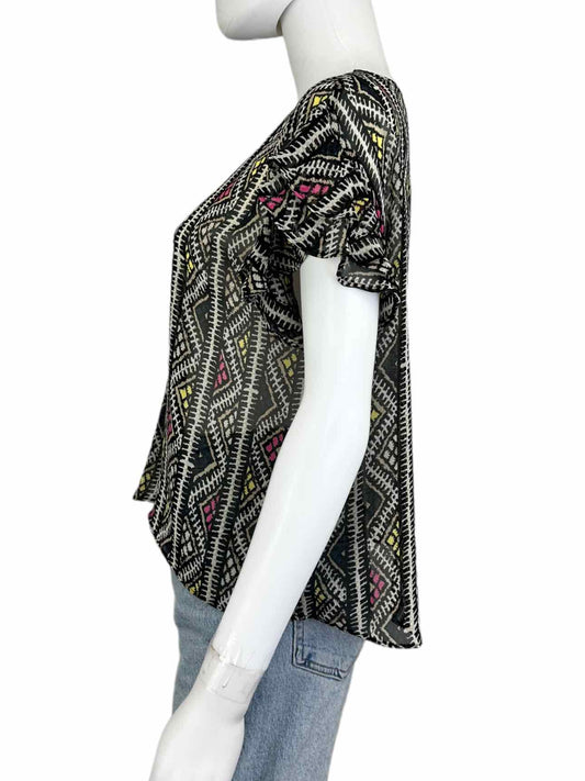 BCBGeneration NWT Black Boho Print Blouse Size S