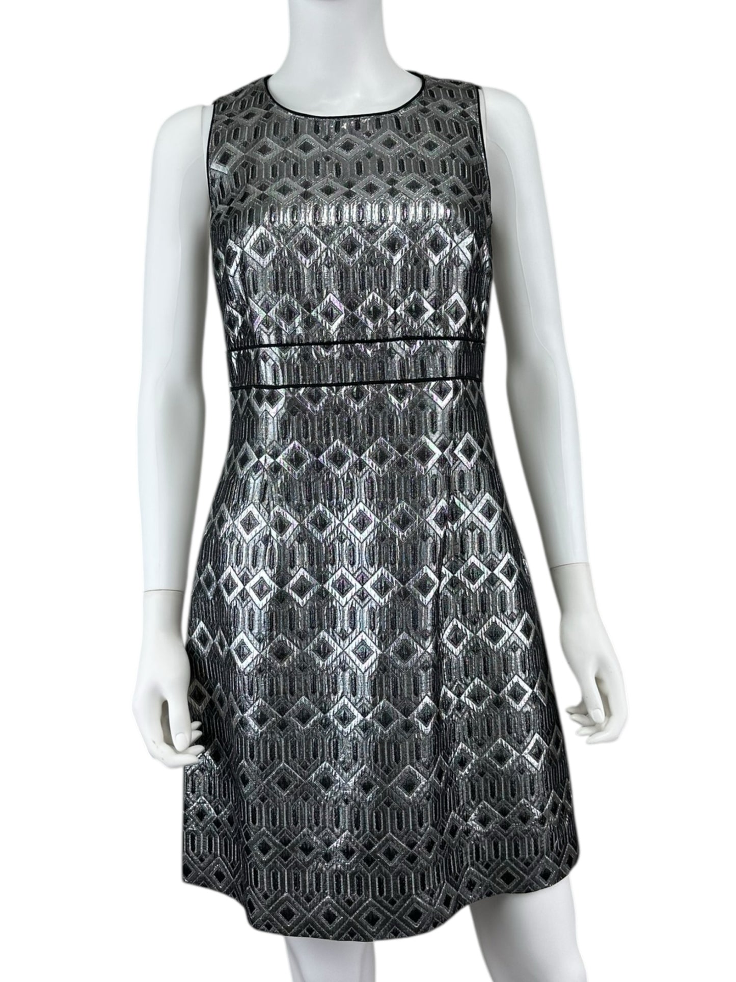 Tory Burch Silver Ryanne Cocktail Dress Size 2