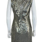 BANANA REPUBLIC Silver and Gold Sequin Dress Size 4