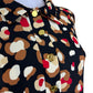 JUDE CONNALLY Black Retro Leopard Print Top Size M