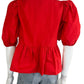 NWT Oliviaceous Red Tie Blouse Size S