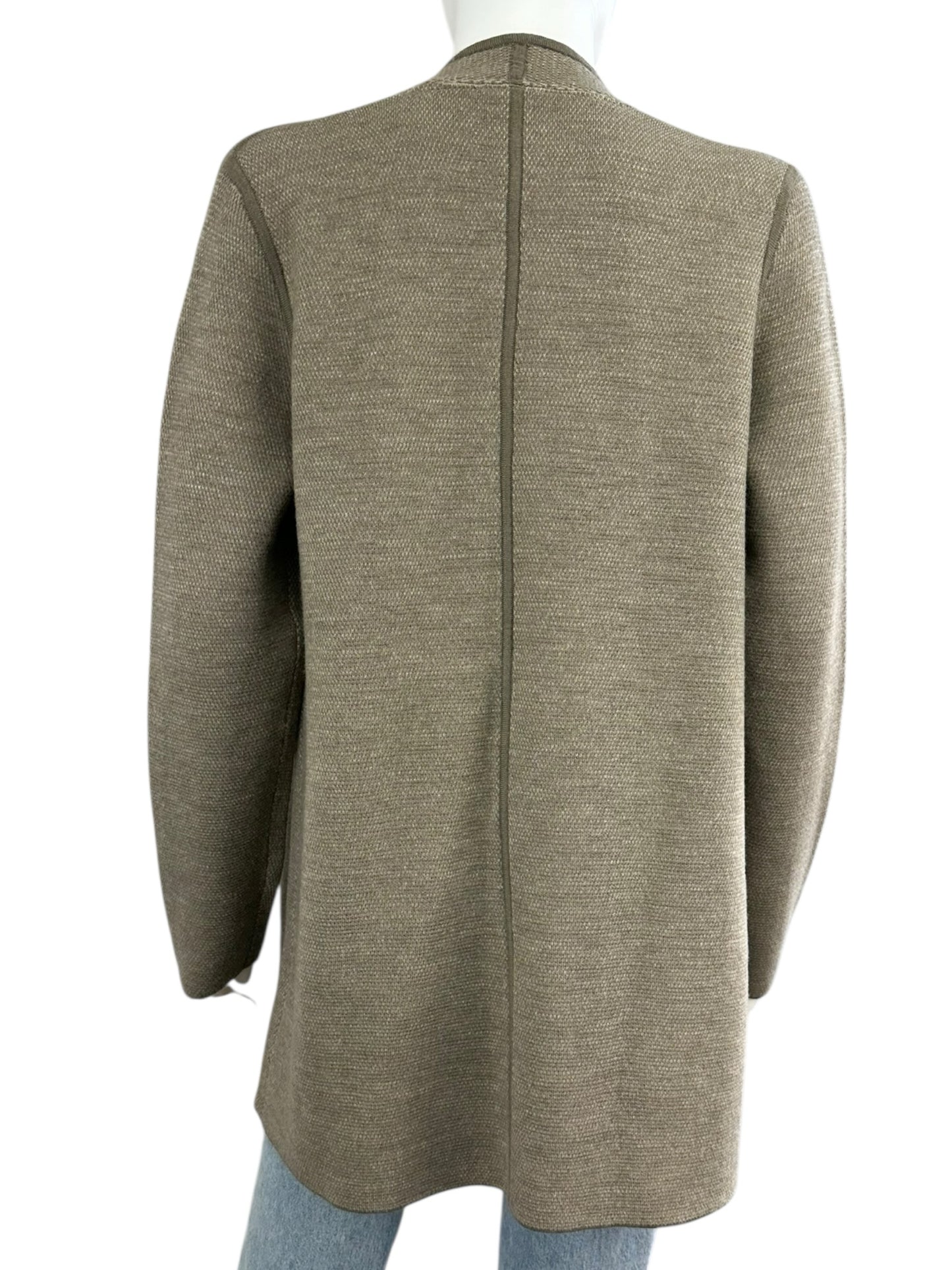 Talbots Brown Merino Wool Knit Jacket Size M