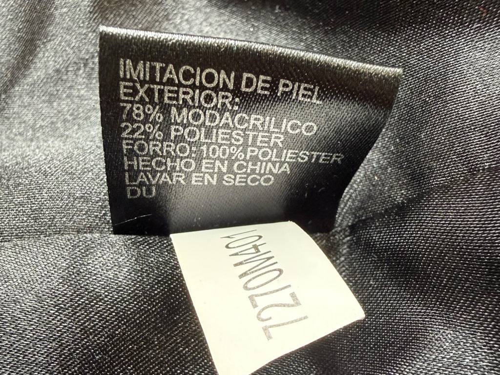 GIANNI BINI Multi-colored Fauc Fur Vest Size XL