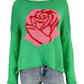 Wooden Ships NWT Green Rose Sweater Size S/M