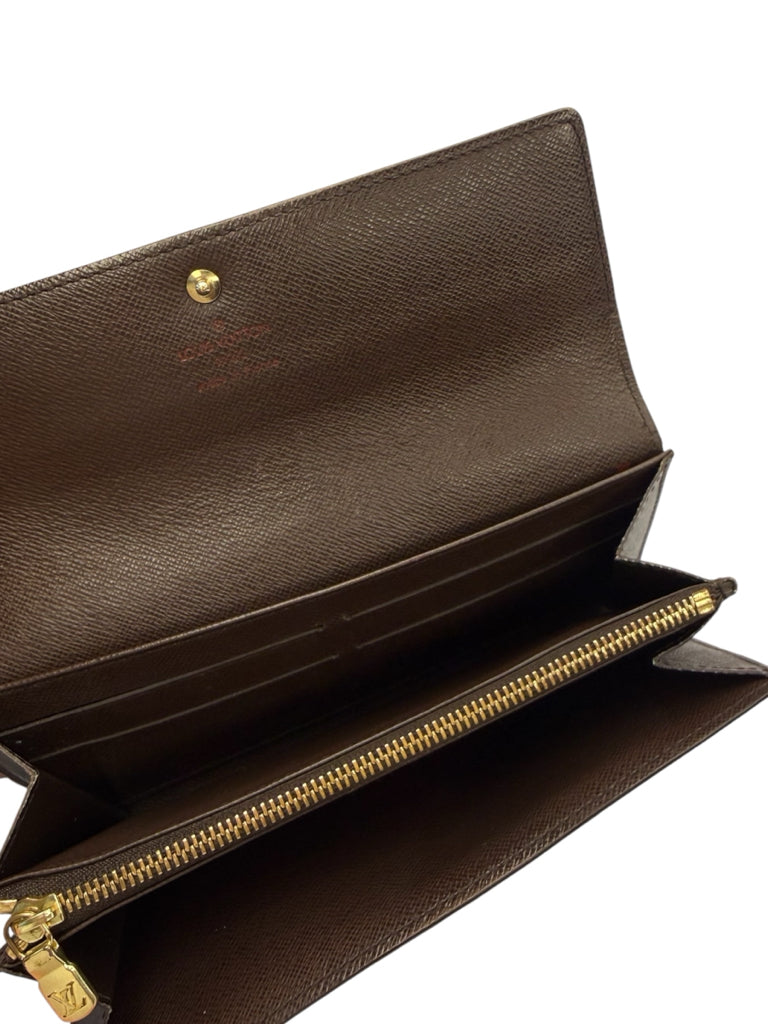 Louis Vuitton Brown Sarah Damier Ebene Wallet
