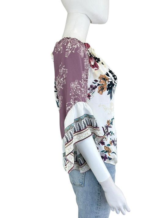 White House Black Market Size Floral Off The Shoulder Blouse Size XS