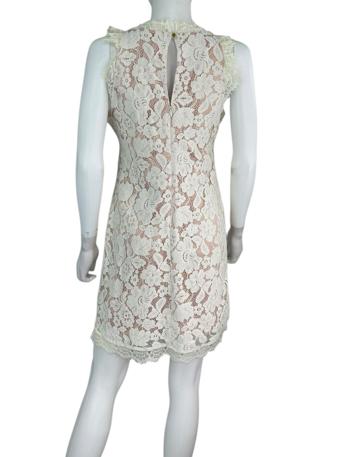 VINCE CAMUTO White Lace Mini Dress Size 6