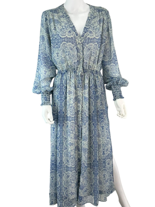 Iris Setlakwe Blue Paisley Maxi Dress Size 6
