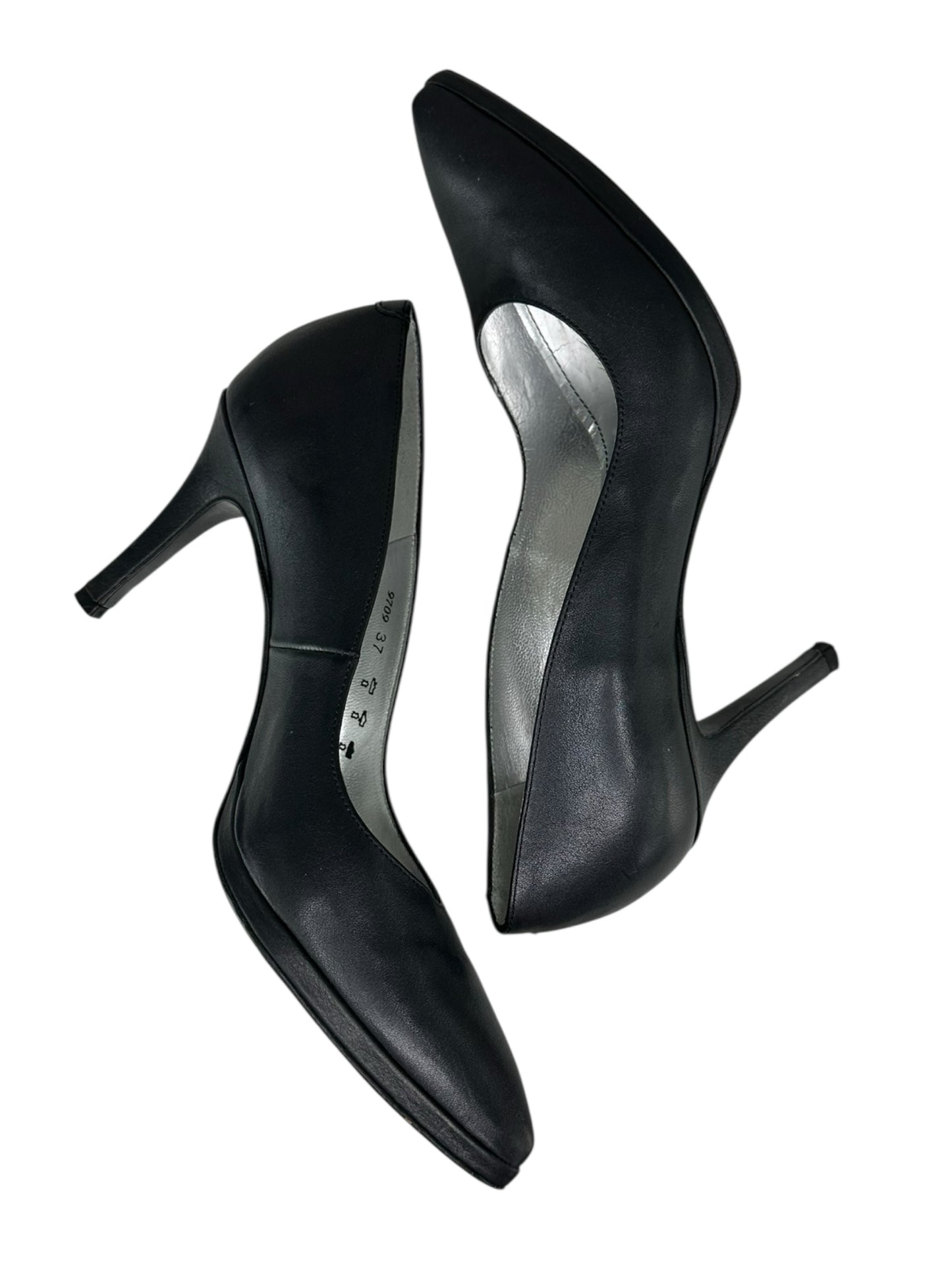 FREELANCE Black Leather Pointed Pumps Size 37