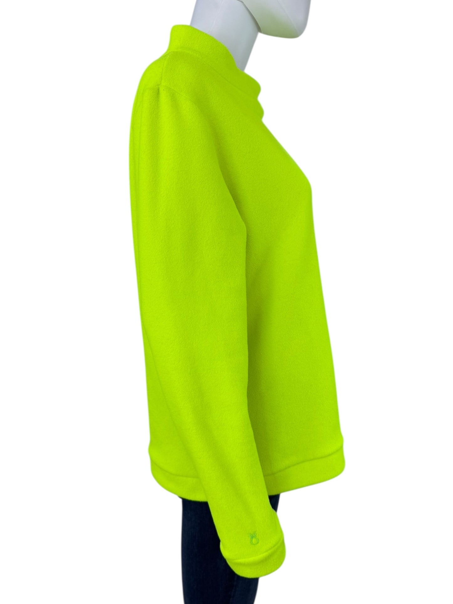 Dudley Stephens Neon Yellow Highland High Low Fleece Top Size XL