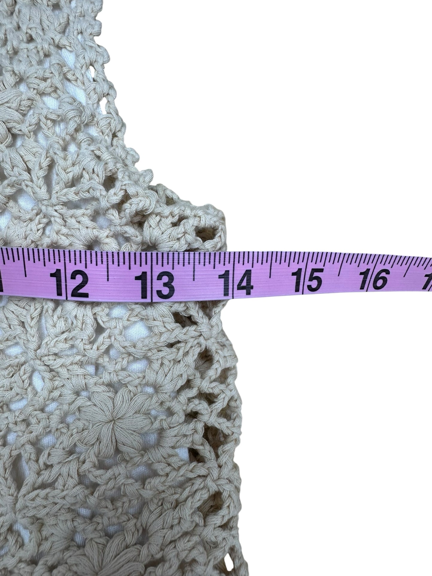 anthropologie Cream Crochet Eyelet Sundress Size S