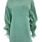 YOHERS NWT Green Oversized Pocket Frayed Hem Mini Dress Size S