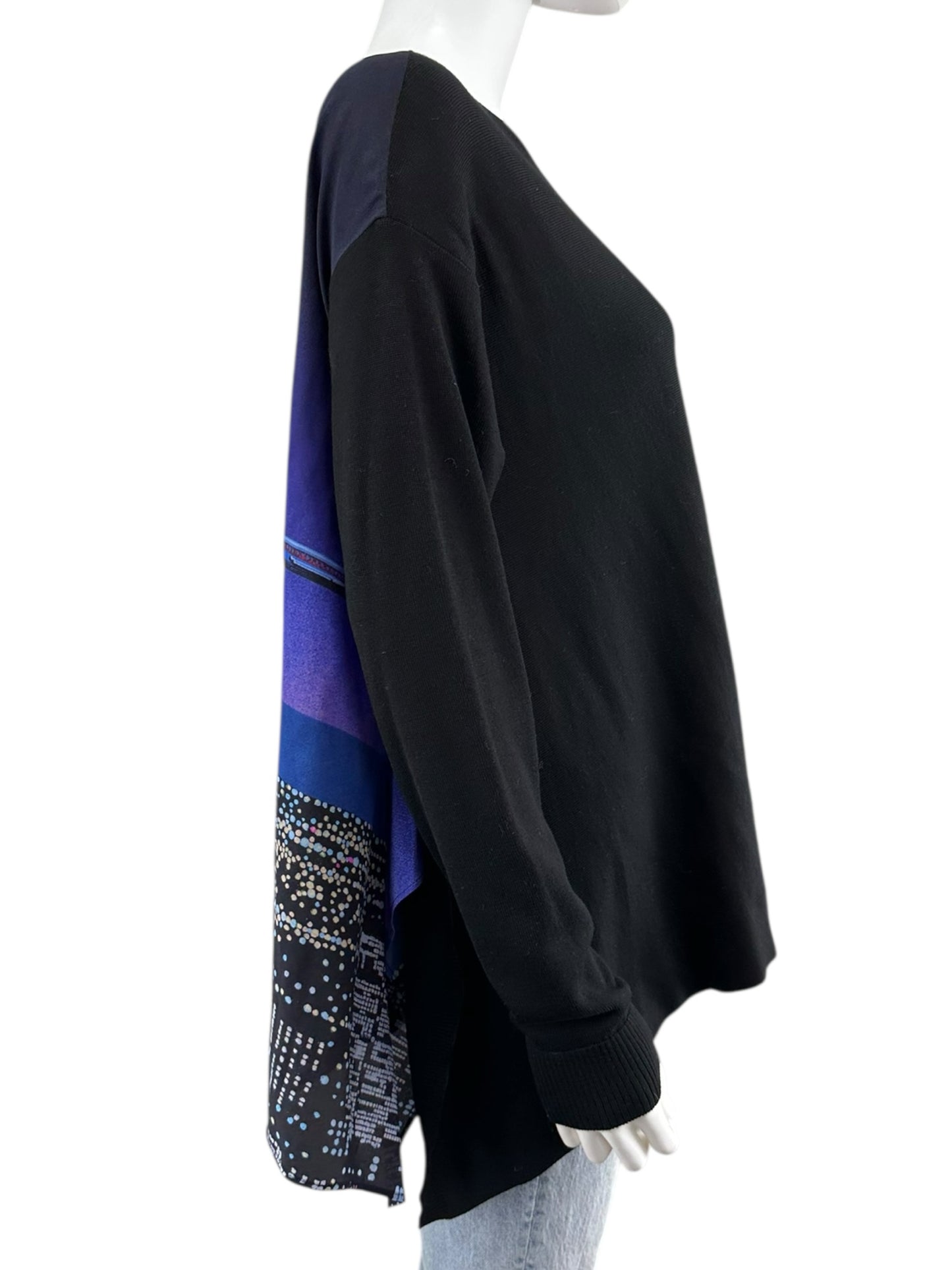 AKRIS Punto Twilight City Print Silk Top  Size 10