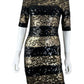 BCBGMAXAZRIA Black and Gold Sequin Dress Size XS