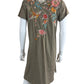 Johnny Was Olive Green Provence Tunic Dress Size M