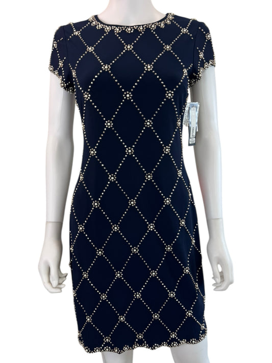 Betsy & Adam NWT Navy Cocktail Sheath Dress Size 4