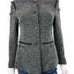 Rene Lezard Black Tweed Wool Blazer Size 38