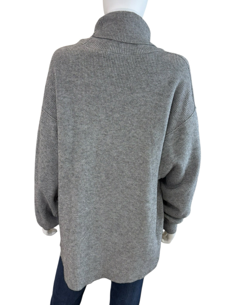 Free People Gray Turtleneck Sweater Size XS