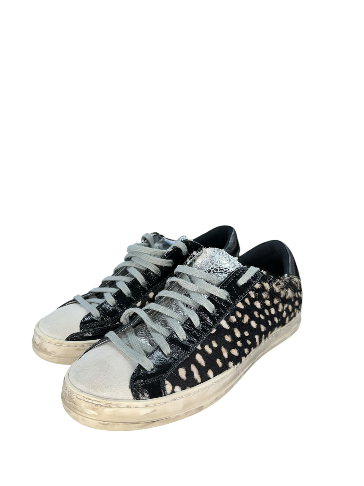 P448 John "Cowiena" Spotted Calf-Hair Low-Top Sneakers Size 39