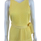 ANTONIO MELANI NWT Yellow Mesh Striped Enid Dress Size 2