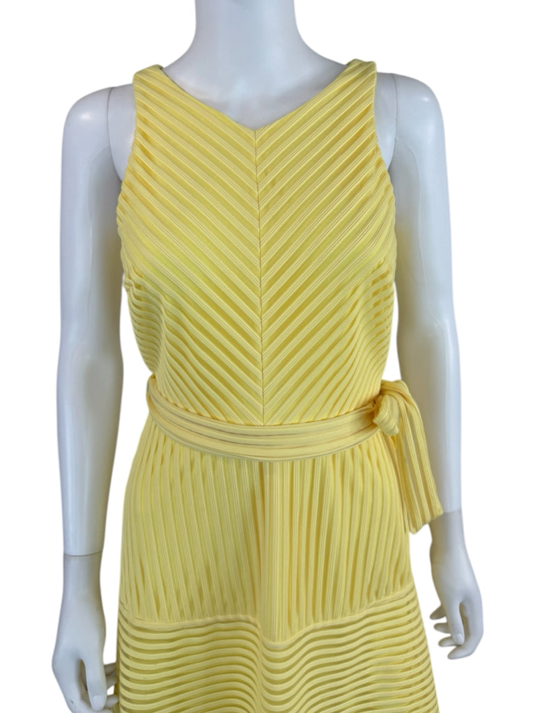 ANTONIO MELANI NWT Yellow Mesh Striped Enid Dress Size 2