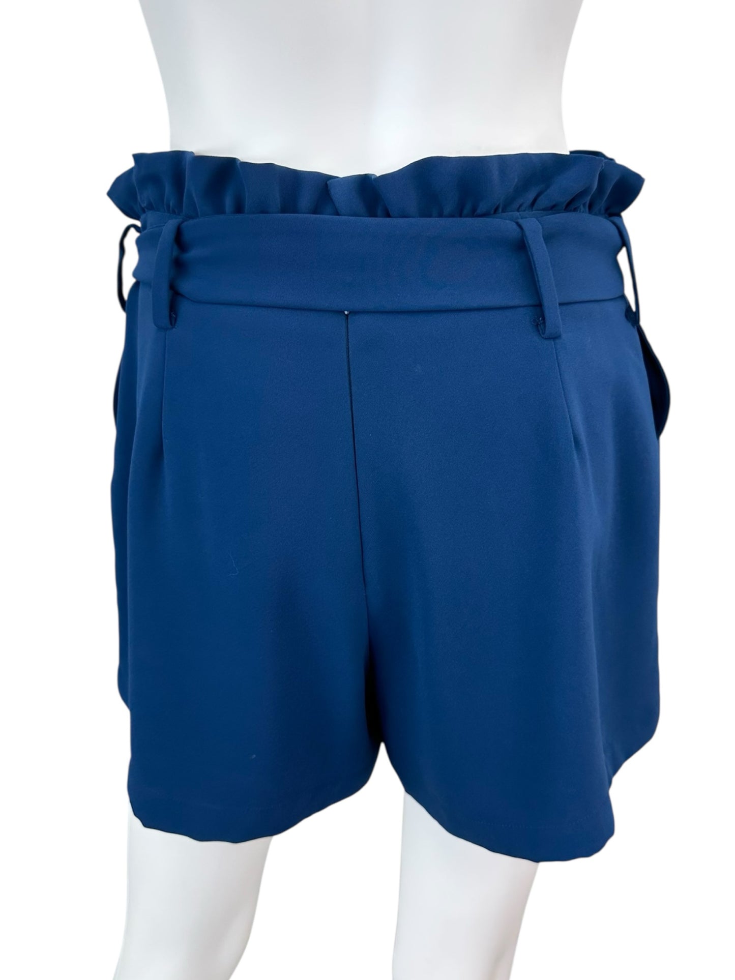AMANDA UPRICHARD Navy Wyatt High Waist Shorts Size S