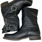 frye Veronica Short Leather Combat Boots Size 8