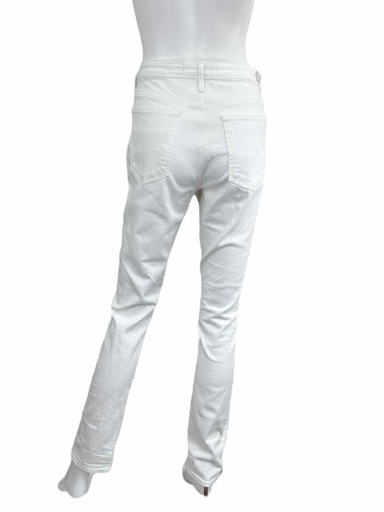 AG Adriano Goldschmied White Mid-Rise Cigarette Jeans Size 31